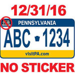 Elimination of PA Registration Stickers